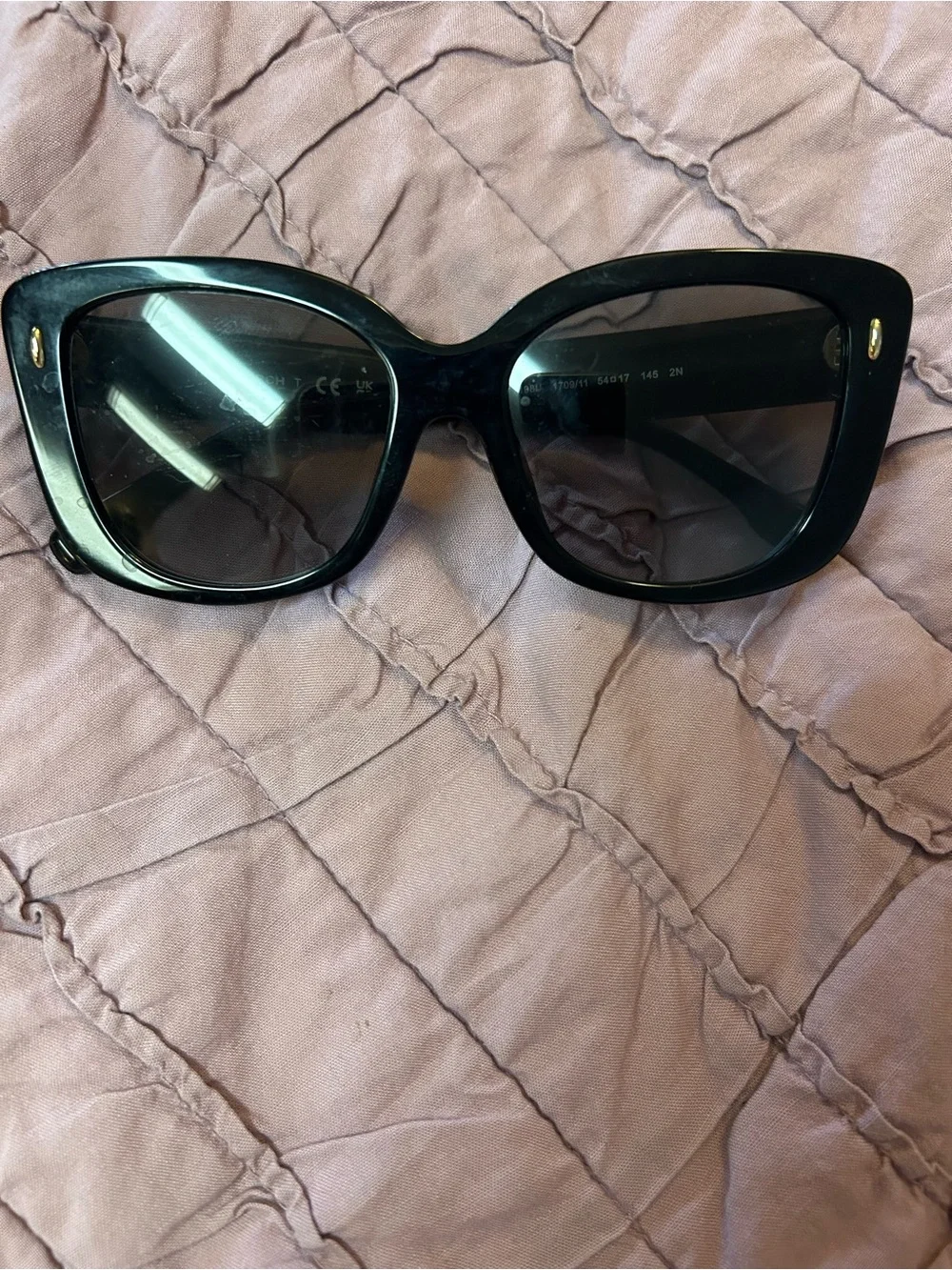 Tory Burch Black Sunglasses with Gold Logo Accent